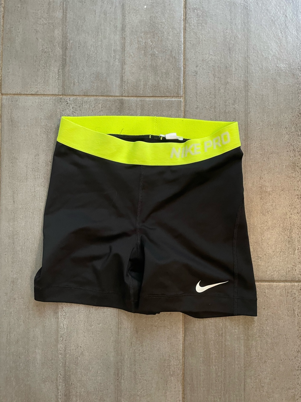 Nike Neon Yellow and Black Performance Waistband